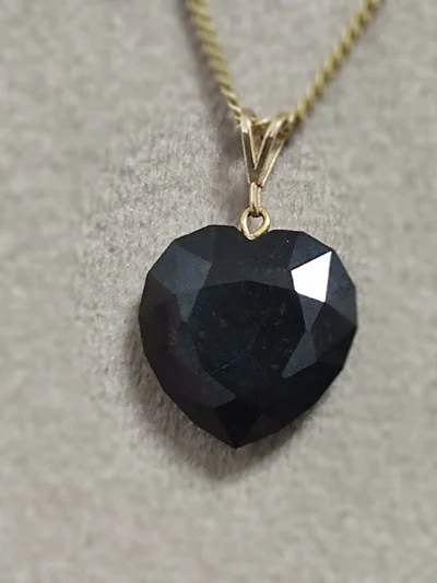 گردنبند قلبی با پلاک طلا کد2