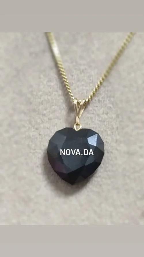 گردنبند قلبی با پلاک طلا کد2